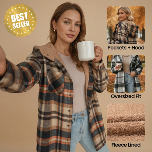 Teddy Bear Cozy Flannel Shacket