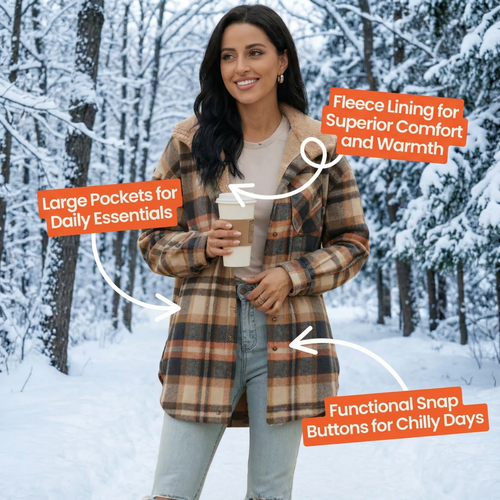 Teddy Bear Cozy Flannel Shacket